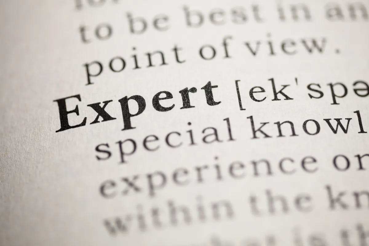 Ansicht Duden Wort "Experte"
