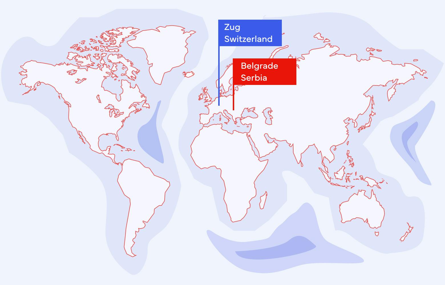 Nautische Weltkarte mit Standort Pin