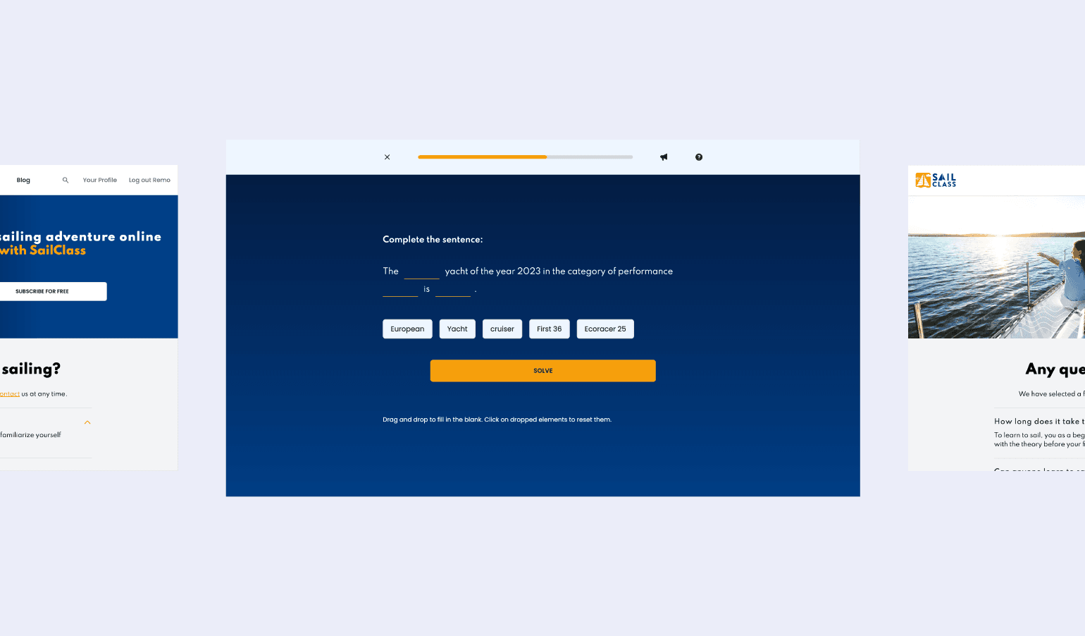 SailClass Desktop Slider